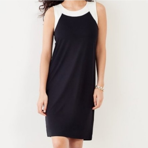 J. Jill Wearever Color Block Shift Dress Sleeveless Size Small Petite - Picture 1 of 11